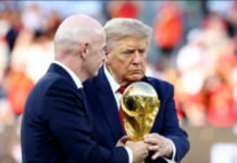 Boos as Trump, Infantino enter the field for World Cup trophy ceremony